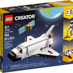 LEGO Creator 3-in-1 Space Shuttle Building Toy Set (31134)- White and Black