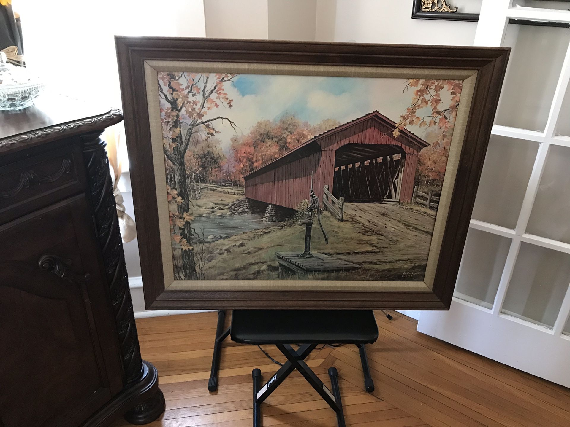 Covered bridge painting (Al Bertram 1974)