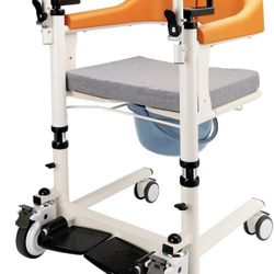 Medical Patient Lift Chair Transfer Lift Wheelchair 180° Split Seat With Cushion