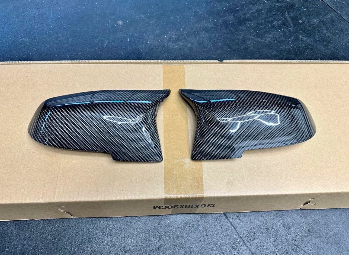F30 F32 F36 335i 340i 440i Carbon Fiber M Style Mirror Caps