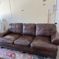 Brown Leather couch 