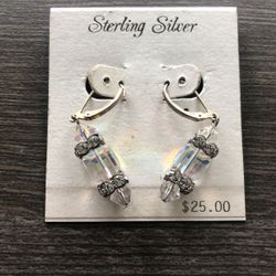 Sterling Silver & Crystal earings new