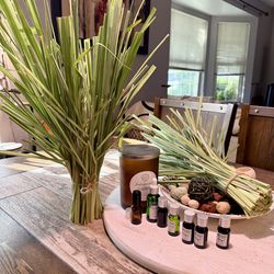 A Bundle of Fresh Lemongrass Leaves