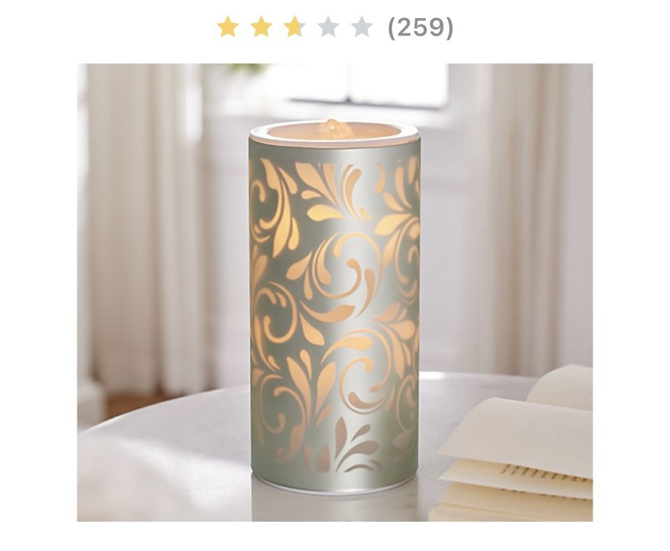 8” Satin Glass Spa Candle Fountain With Remote