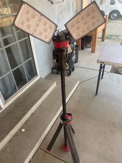Dual-Head LED Work Light on Tripod Stand