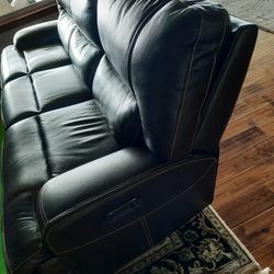 Macys Genuine Leather Recliner Sofa 