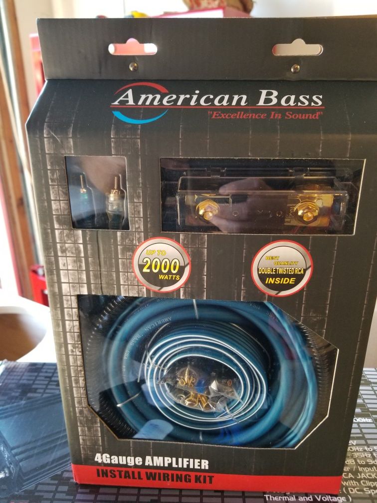 American bass 4 guage amplifier wire kits new
