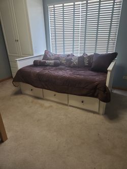 Daybed and Tall Cabinet