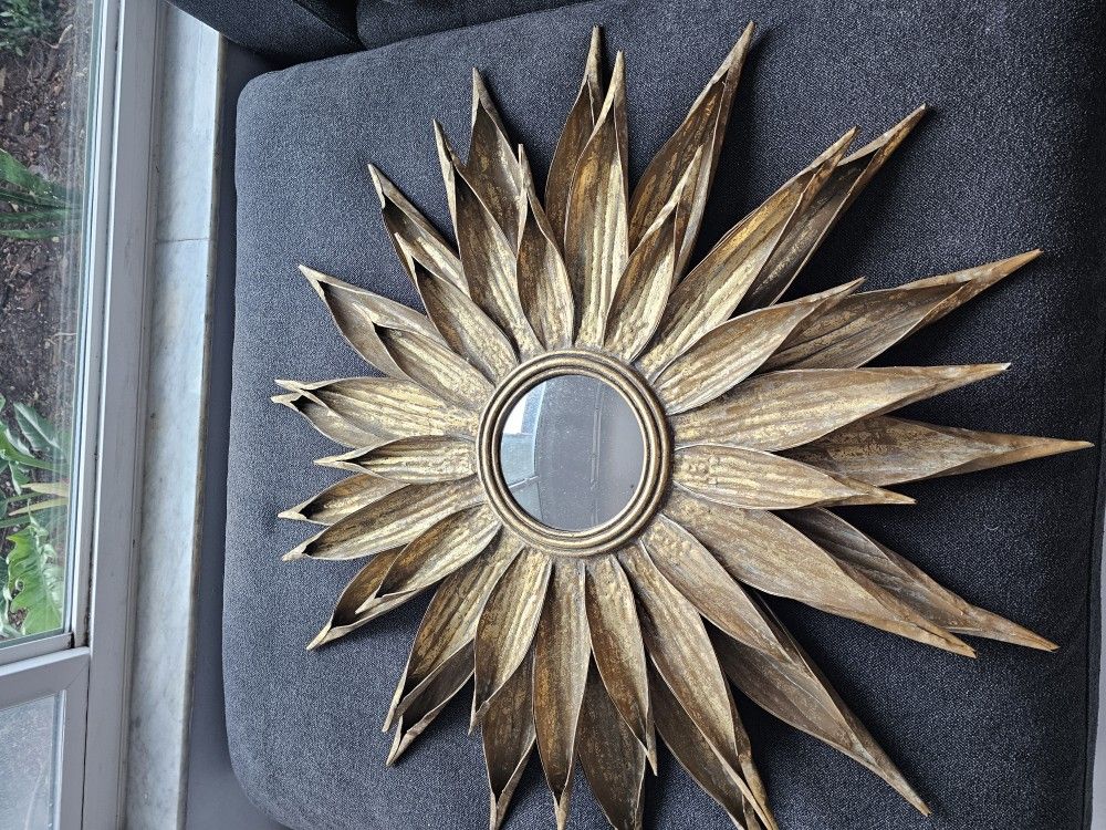 Sunburst Tole Mirror