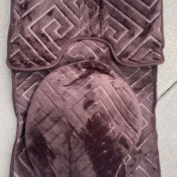 Non Slip 3 Piece Bathroom Rug Set
