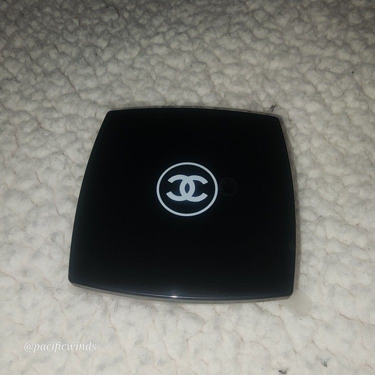 CHANEL Black Logo Mirror Compact