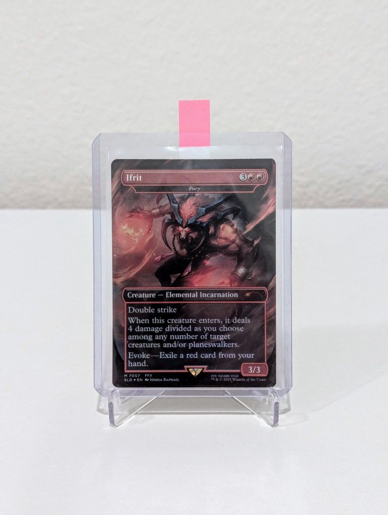Fury as Ifrit (FOIL) Unplayed NM MTG Final Fantasy Secret Lair Bonus Card