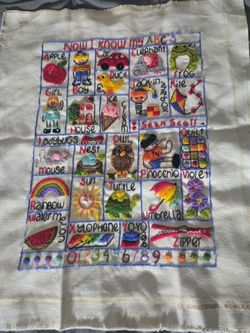 1970 "Now I know my ABC's' hand stitched19×23