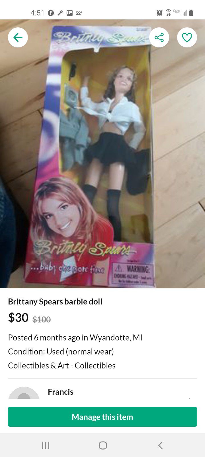 Brittany Spears Barbie Doll 