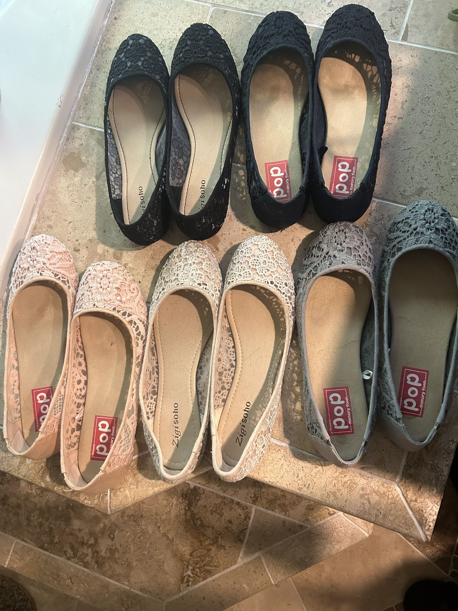 Sets Of Ballet Flat Shoes Size 10