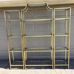 Gorgeous Gold Etagere Shelf Unit 