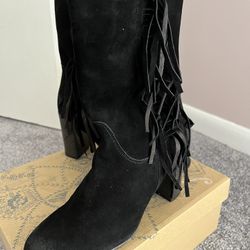 Reduced-Free People Wild Rose Slouch Fringe Boot