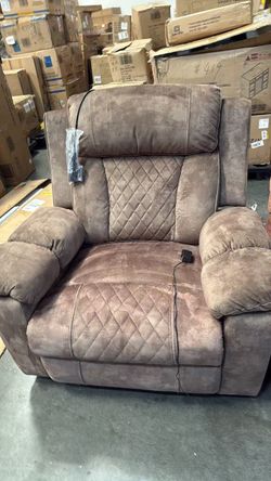 Chino-New Power Lift Recliner for Elderly 28-Inch Wide Seat – Lay Flat Lift Chair with Heat Massage - Flip Arm Storage Cup Holders