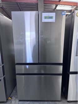 Brand New Samsung Bespoke 29cu 4-Door French Door Fridge Stainless Steel — Selling ASAP | 50% OFF