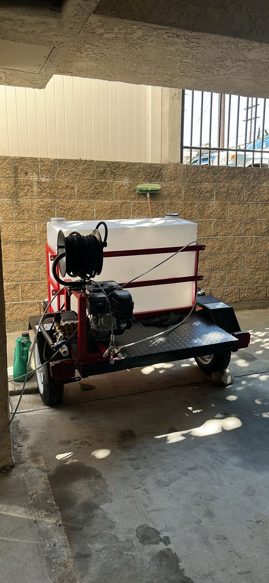 Pressure washer trailer 4x4