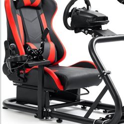 Racing Car Seat With Thrustmaster Shift Gears