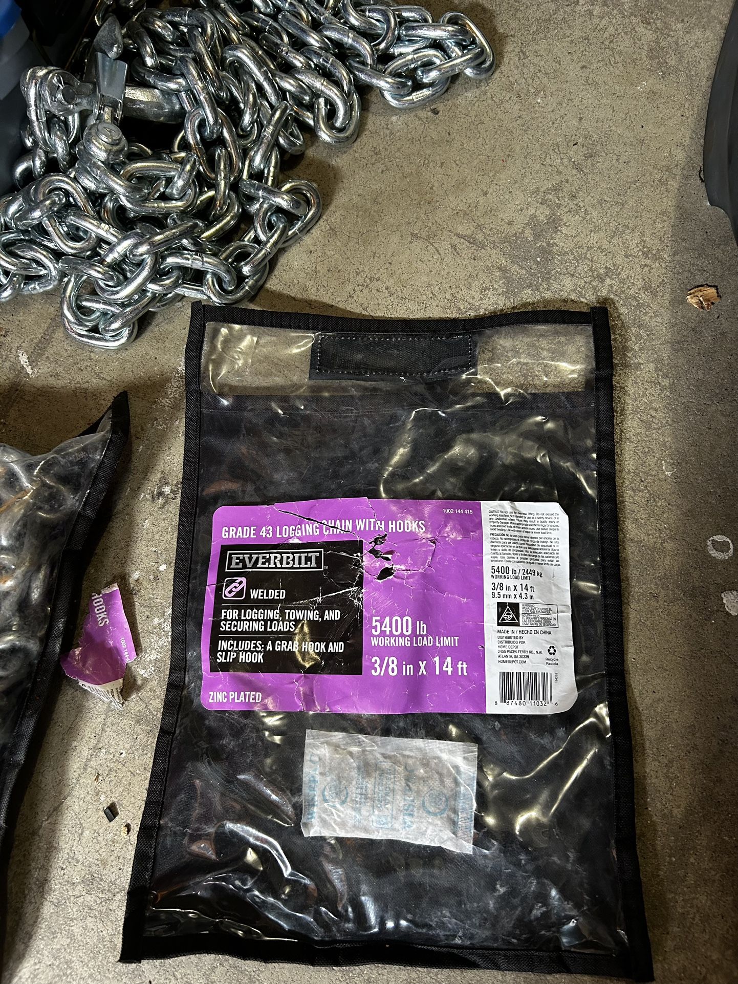 Grade 43 Logging chain with hooks