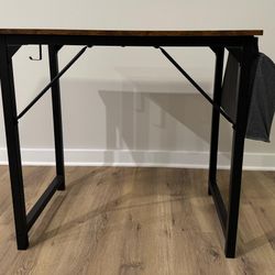 Sturdy Office Desk with Storage Bag & Hook