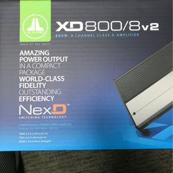 JL AUDIO XD800/8v2 8 Channel Class D Amplifier