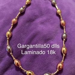 Laminado De18k. Gargantilla 50 Dlls Pulsera 40 Dlls Northeast Por Mccombs