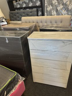 New Chest Drawer Gray , White , Black — Cash/Zelle/Venmo/Finance