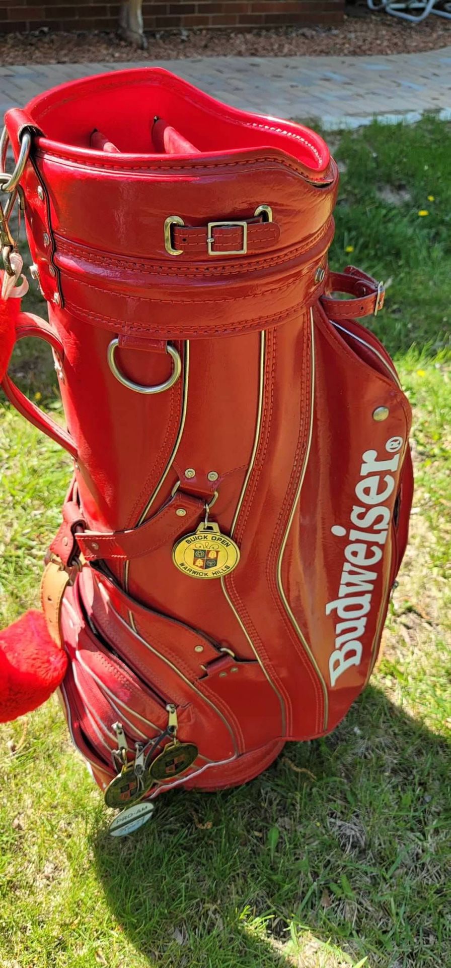 Red Budweiser Golf Bag