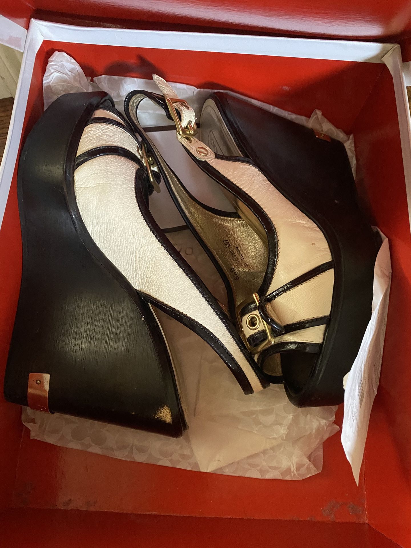 Wedges Heels Shoes Coach Really Nice And Soft Leather