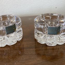 Two Mikasa Candle Holders 