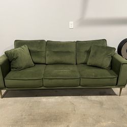 Green Velvet Couch 