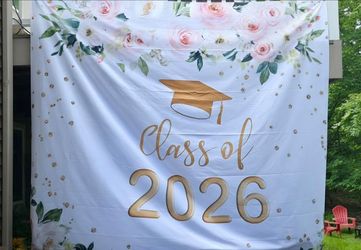 New! Class 2026 graduation backdrop banner
