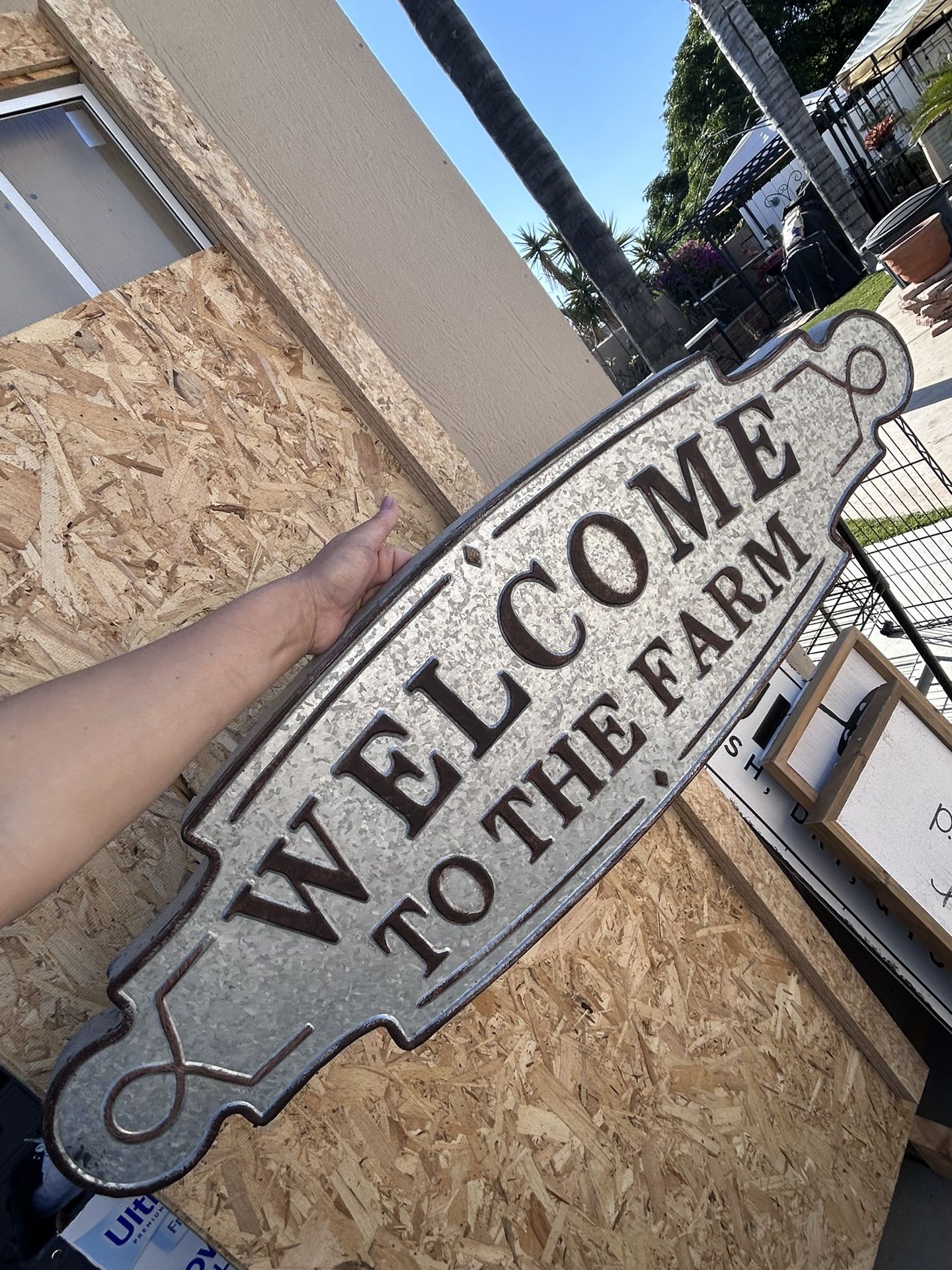 Welcome To The Farm Sign