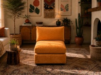 Joybird Daya Armless Chair (Crave Ginger Tea)
