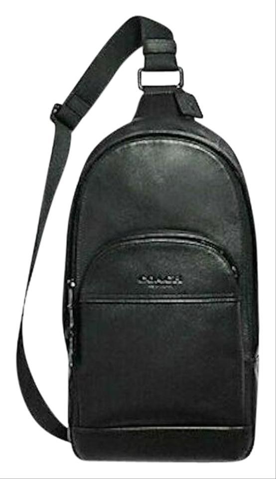 Authentic COACH F49312 Men Houston Sling Pack Shoulder Bag Backpack Black