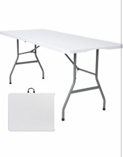 Folding Plastic Utility Table with Carry Handle