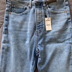Express Skinny Jeans Medium Wash Ripped