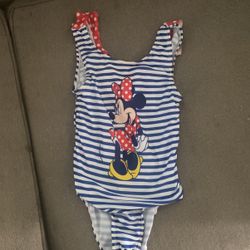 Girls Minnie Mouse Bathing Suit