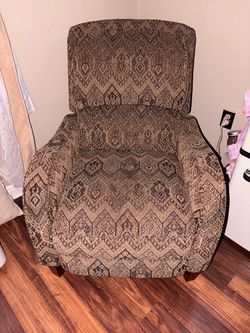 Upholstered Accent Armchair with Geometric Pattern