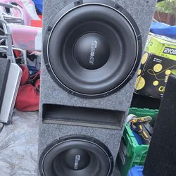 2 12 Inch JCPower RS-12D4 Subwoofers In Ported Box $170 Or Trade