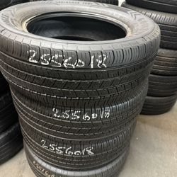 255/60r18 USED TIRES FOR SALE SET OF 4 TIRES $249 WITH INSTALLED CASH PRICE 