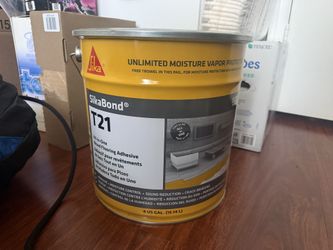 New SikaBond®-T21 - 4 Gallon - ALL-IN-ONE POLYURETHANE WOOD FLOORING ADHESIVE, UNLIMITED MOISTURE VAPOR AND SOUND REDUCTION MEMBRANE