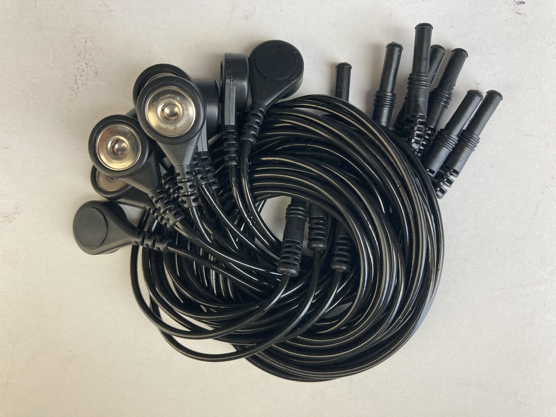 10 Pair Electrode Lead Wire Cable Pin Snap Converter to Button