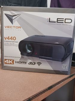 Projector With 72" Pull Down Screen