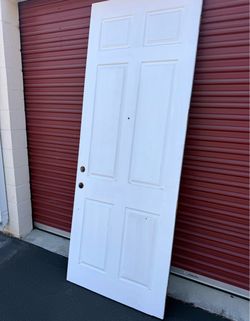 36”w, 94”h, solid entrance door