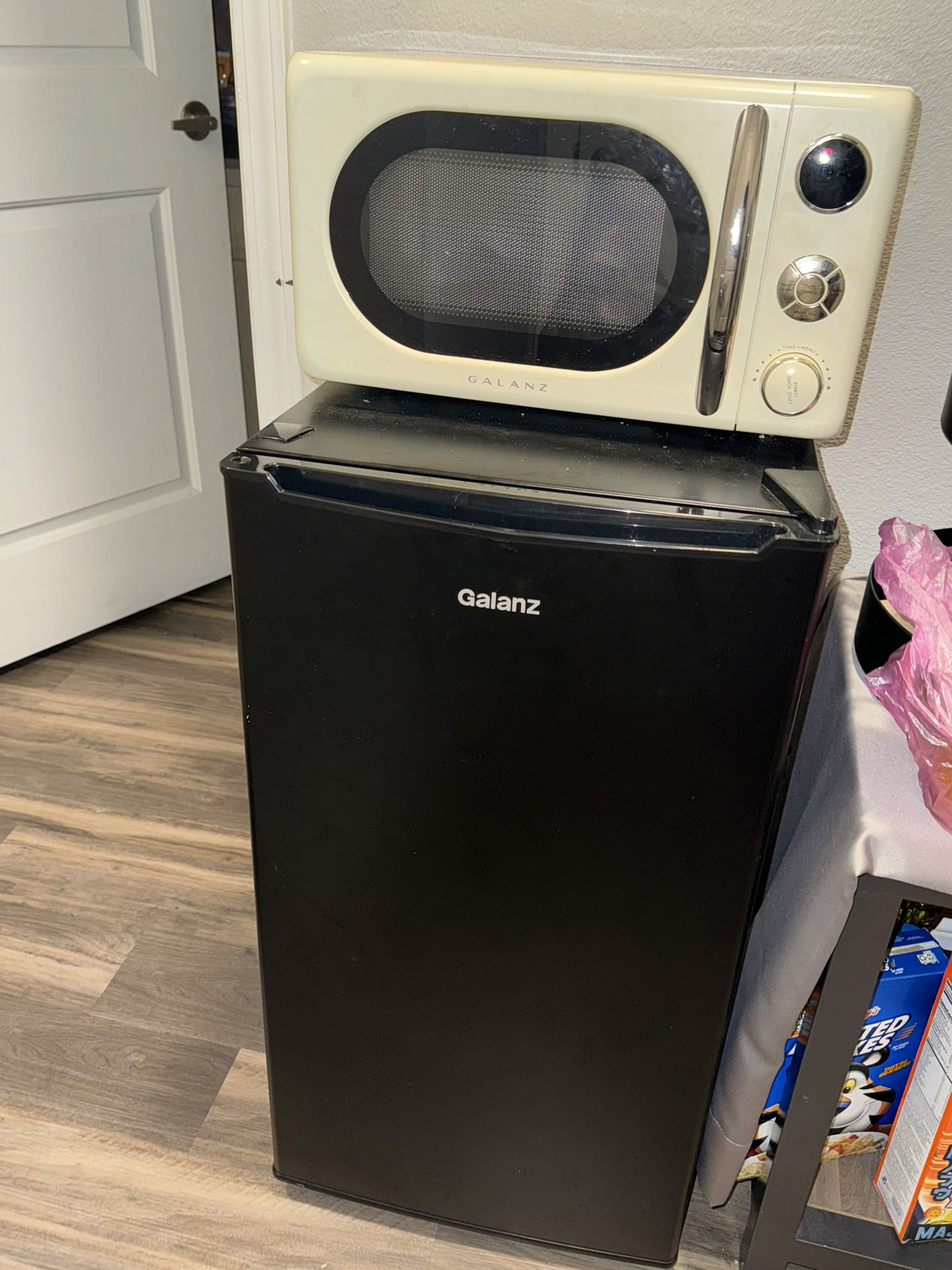 Refrigerator And Microwave 