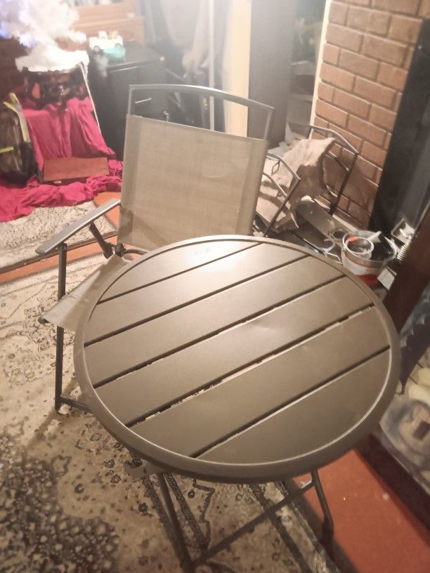 Metal Table And Chair Set
